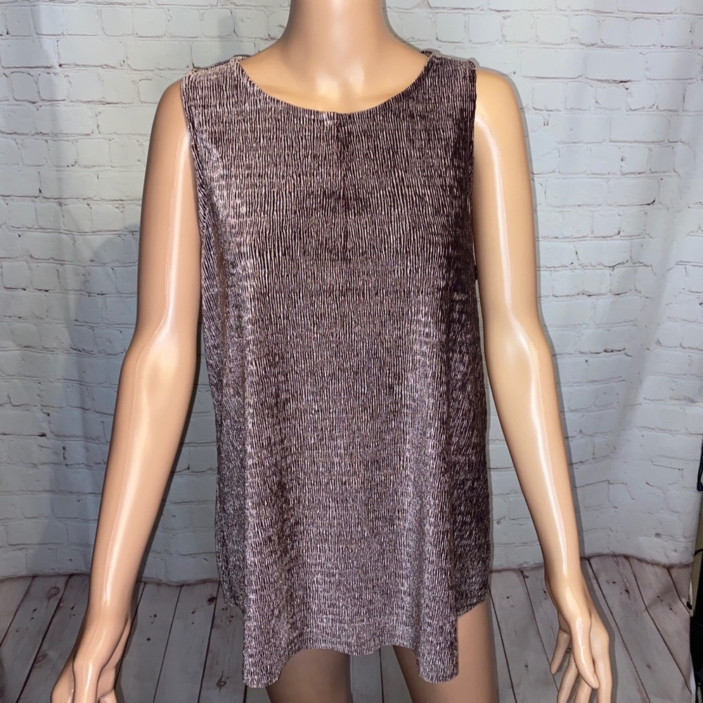 Nordstrom Fourteenth Place velvet copper sleeveless blouse size medium